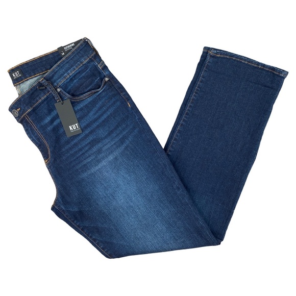 Kut from the Kloth Catherine Mid-Rise Boyfriend Dark Blue Jeans Size 14 NWT - Picture 8 of 14